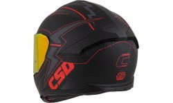 Motociklo šalmas Cassida Integral GT 2.1 Flash matinė juoda / metalinė raudona / tamsiai pilka