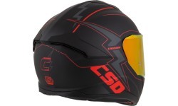 Motociklo šalmas Cassida Integral GT 2.1 Flash matinė juoda / metalinė raudona / tamsiai pilka