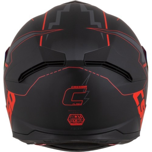 Motorcycle Helmet Cassida Integral GT 2.1 Flash Matte Black/Metallic Red/Dark Gray