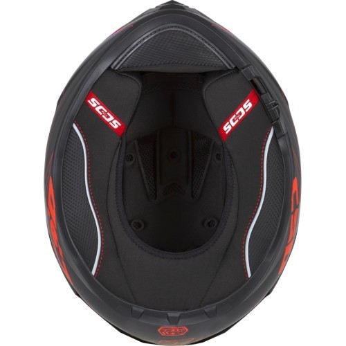 Motociklo šalmas Cassida Integral GT 2.1 Flash matinė juoda / metalinė raudona / tamsiai pilka