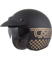 Motociklo šalmas Cassida Oxygen Rondo 2.0 matinis juodas/auksinis