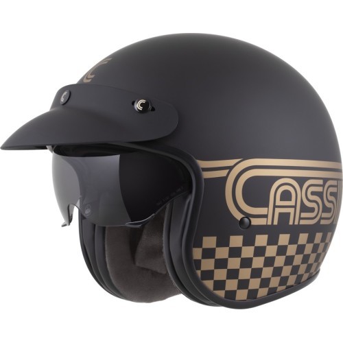 Motociklo šalmas Cassida Oxygen Rondo 2.0 matinis juodas/auksinis