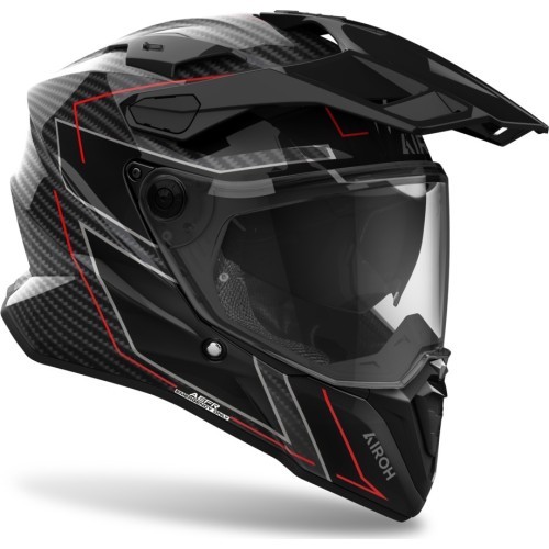 Motociklo šalmas Airoh Commander 2 Carbon Stylish Glossy