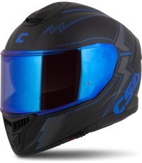 Мотошлем Cassida Integral GT 2.1 Flash, матовый черный / синий металлик / темно-серый