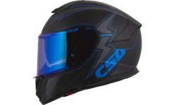 Motociklo šalmas Cassida Integral GT 2.1 Flash, matinė juoda / metalinė mėlyna / tamsiai pilka