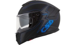 Motociklo šalmas Cassida Integral GT 2.1 Flash, matinė juoda / metalinė mėlyna / tamsiai pilka