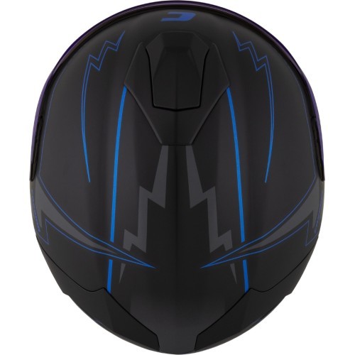 Motociklo šalmas Cassida Integral GT 2.1 Flash, matinė juoda / metalinė mėlyna / tamsiai pilka