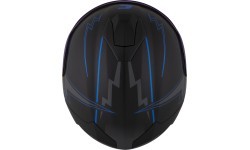 Motorcycle Helmet Cassida Integral GT 2.1 Flash Matte Black/Metallic Blue/Dark Gray