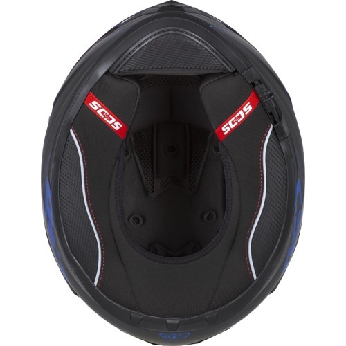 Motorcycle Helmet Cassida Integral GT 2.1 Flash Matte Black/Metallic Blue/Dark Gray