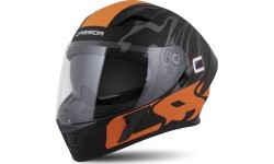 Motociklo šalmas Cassida Orbit Multivers matinė juoda/oranžinė/pilka/balta
