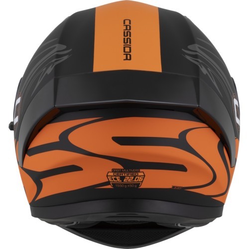 Motorcycle Helmet Cassida Orbit Multivers Matte Black/Orange/Gray/White