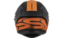 Motociklo šalmas Cassida Orbit Multivers matinė juoda/oranžinė/pilka/balta