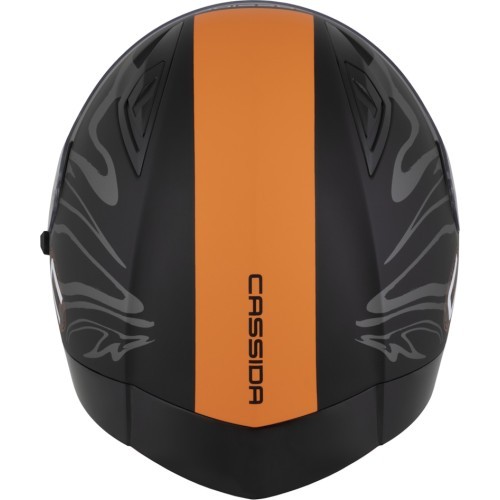 Motociklo šalmas Cassida Orbit Multivers matinė juoda/oranžinė/pilka/balta