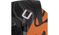 Motociklo šalmas Cassida Orbit Multivers matinė juoda/oranžinė/pilka/balta