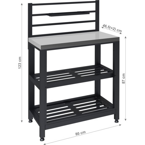 Modulinis stalas TORINO 4 lauko virtuvei, 80x47x123 cm