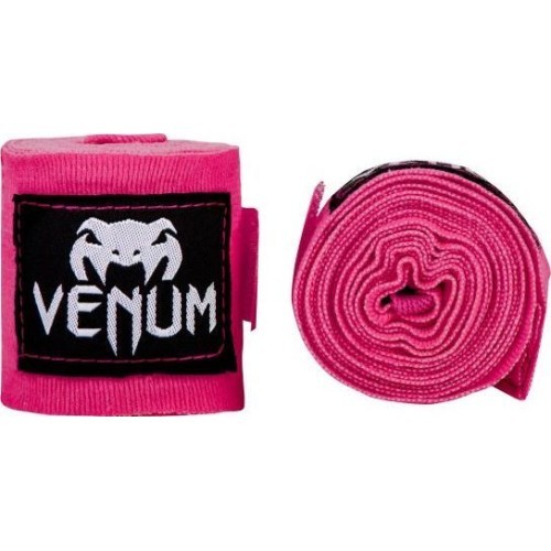 Боксёрские бинты Venum Kontact, 4 м, неоново-розовый