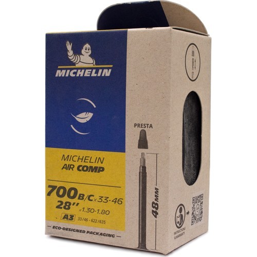 Michelin Air Comp A3 inner tube 28" x 1.30"/1.75" (33/46-622/635) FV 48 mm