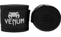 Боксёрские бинты Venum Kontact, 4,5 м – чёрные