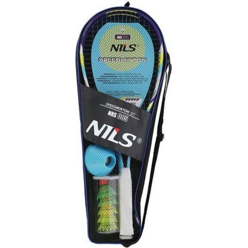 NRS005 CROSSMINTON SET 2 ROCKETS + SHUTTLECOCKS + MARKERS + BALL + COVER NILS