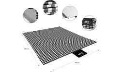 Picnic Mat Nils Camp NC2310 White-Black, 300x200cm, PE, Aluminum