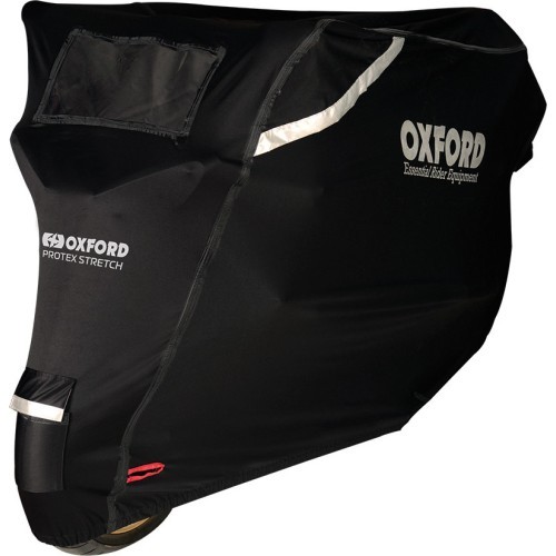 Motociklo uždangalas lauko sąlygoms Oxford Protex Stretch su klimatine membrana M, juodas