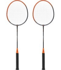 NRZ005 STEEL / BADMINTON SET 2 ROCKETS + COVER NILS