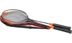 NRZ005 STEEL / BADMINTON SET 2 ROCKETS + COVER NILS