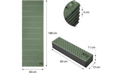 NC1768 GREEN FOLDING MAT 188cm NILS CAMP