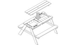 Игровой столик Plum Surfside 3 в 1 с зонтом
