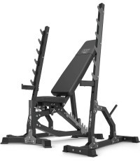 Комплект MS8_2.0 | Двусторонняя регулируемая тренировочная скамья + многоуровневые стойки (2 шт.) – Marbo Sport