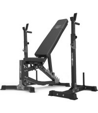 Set MS30_2.0 | Double-sided adjustable training bench + multilevel barbell racks (2 pieces) with assistance - Marbo Sport