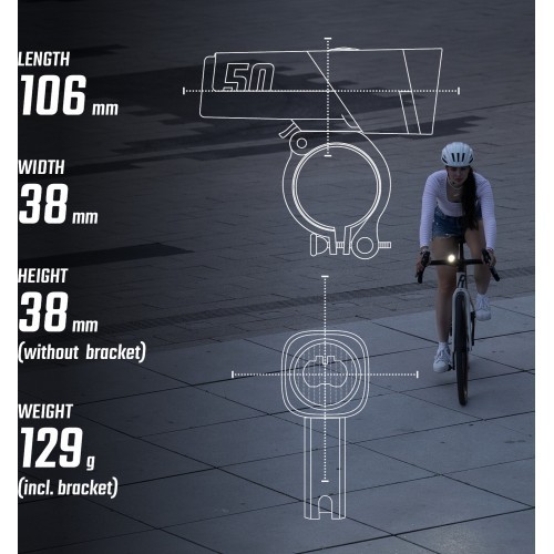 Передний фонарь Sigma Aura 50 USB