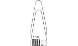 SKS fender stays for Velo 42/47 U-Stays, Suntour forks, silver