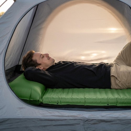 NC4060 GREEN DOUBLE SELF-INFLATING MAT WITH PILLOW NILS CAMP