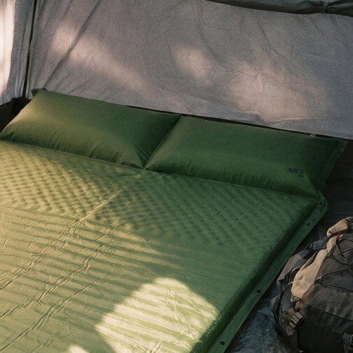 NC4060 GREEN DOUBLE SELF-INFLATING MAT WITH PILLOW NILS CAMP