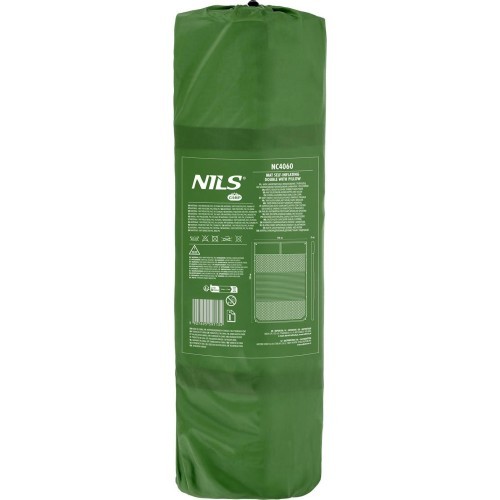 NC4060 GREEN DOUBLE SELF-INFLATING MAT WITH PILLOW NILS CAMP