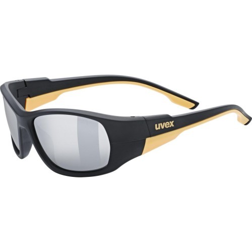 Uvex Sportstyle 514 Glasses, Black Matt / Mirror Silver