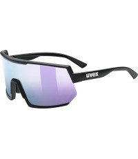 Uvex Sportstyle 235 glasses, black matt / mirror lavender