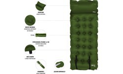 NC4018  DARK GREEN SELF-INFLATING MAT NILS CAMP