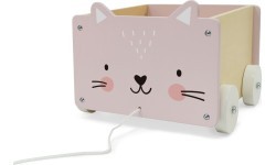 Medinis traukiamas vežimėlis kaladėlėms Eco Toys