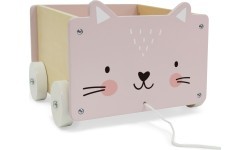 Medinis traukiamas vežimėlis kaladėlėms Eco Toys