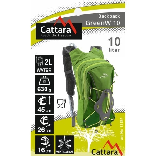 Рюкзак с питьевой системой Cattara GreenW 10 л + 2 л