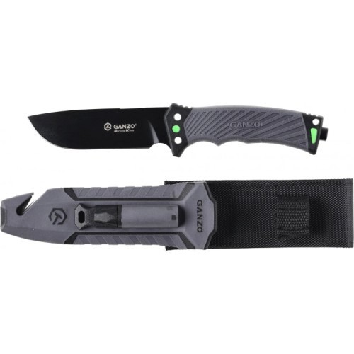 Ganzo peilis su fiksuota geležte G8012V2-GY flintlock