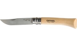Opinel 10 inox beech knife in a blister pack
