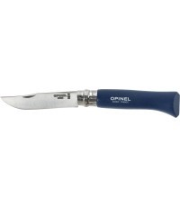 Opinel Colorama 08 inox peilis, grabo mediena, mėlynas, blisteryje