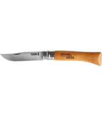 Opinel No.10 anglinio plieno peilis su buko rankena, blisteryje