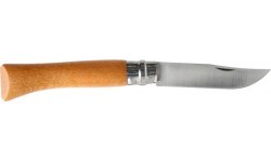 Opinel No.10 anglinio plieno peilis su buko rankena, blisteryje