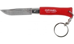 Opinel Colorama 04 inox nerūdijantis raktų pakabuko peilis, raudonas
