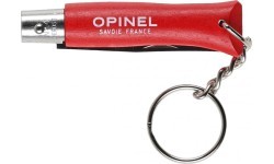 Opinel Colorama 04 inox nerūdijantis raktų pakabuko peilis, raudonas