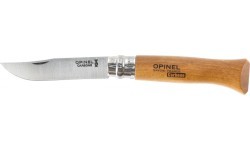 Peilis Opinel 8 anglinis, bukmedžio rankena, blisteryje